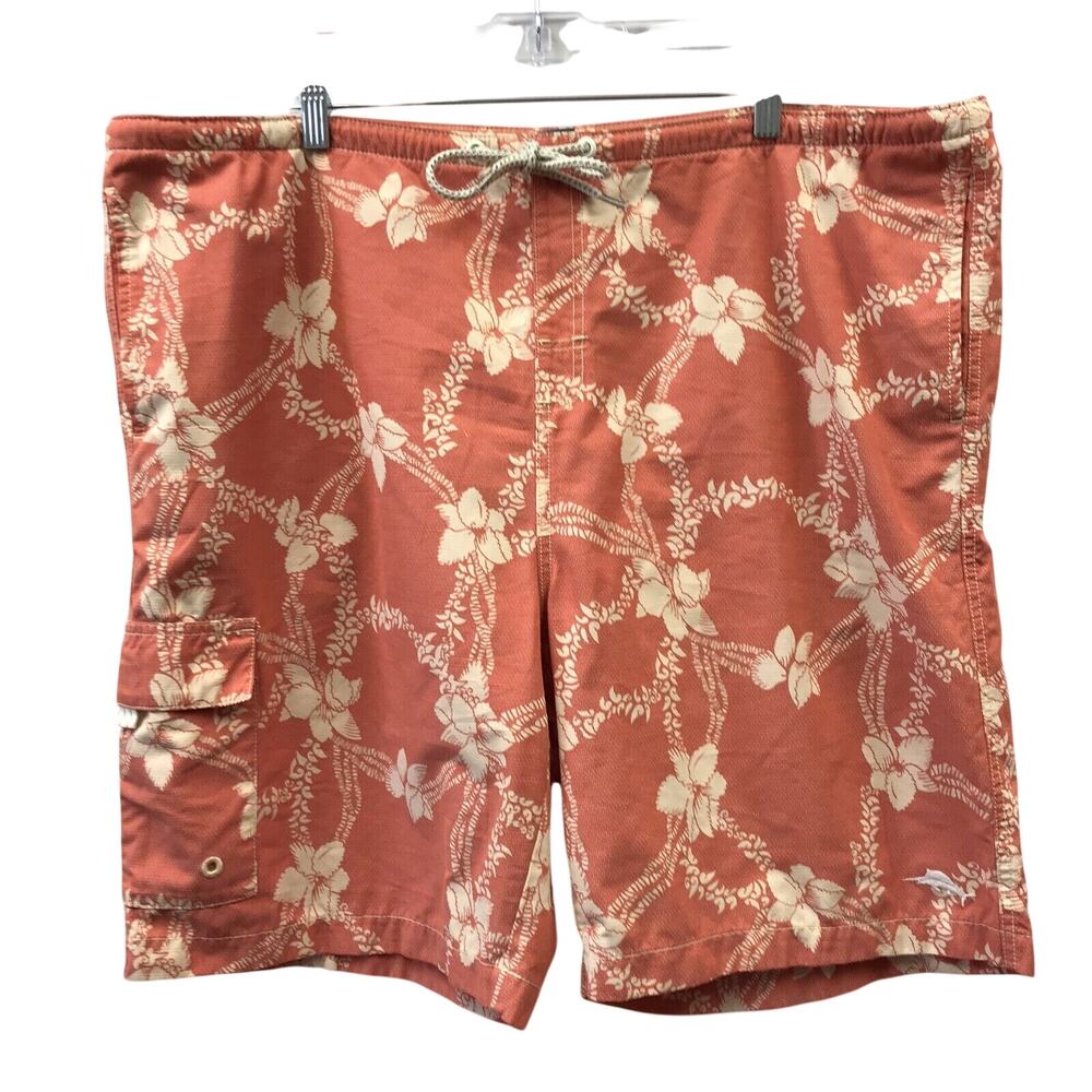 Tommy Bahama Swim Shorts Mens XL Orange Yellow